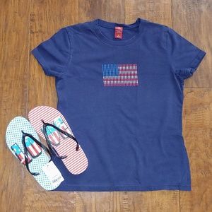 *SOLD* Fun-to-the-4th T-shirt & Flip Flops Duo, NWT!